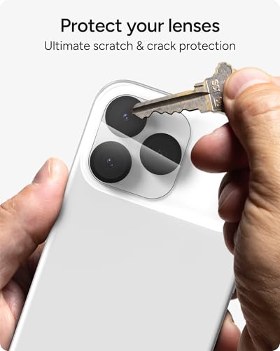 ZAGG Glass Elite iPhone Camera Lens Protector for iPhone 17 Pro Max / 17 Pro - Camera Frame, Maximum Impact & Scratch Protection, Anti-Reflective Technology, Smudge-Resistant, Precise Fit