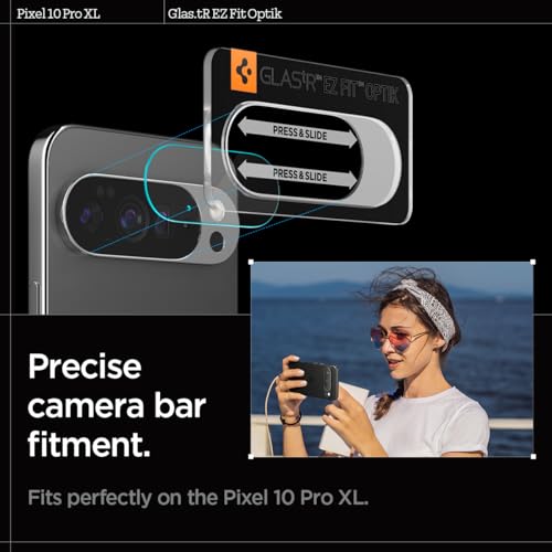 Spigen Glas.tR EZ FIT Optik Camera Lens Protector for Pixel 10 Pro XL - size: Pixel 10 Pro XL
