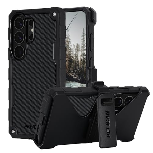 Pelican Shield Samsung Galaxy S26 Ultra Case - Rugged Phone Case - Carbon | Magnetic & Wireless Charging Case w/24ft Military-Grade Drop Protection & Belt Clip Holster for Samsung Galaxy S26 Ultra - color: Carbon, size: Samsung Galaxy S26 Ultra