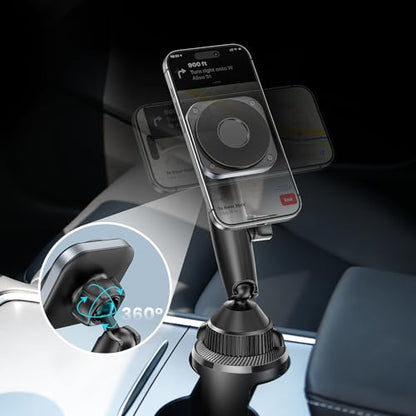 EXELIQ Upgraded Magnetic Cupholder Phone Holder, Ultra Strong N55 Magnets - size: N55