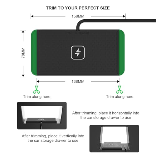 POLMXS 25W Wireless Charger Car Fast Wireless Charging Pad DIY Wireless Phone Charger Mat Compatible with iPhone 17/16(25W)/15/14/13/12(7.5W) (P21)