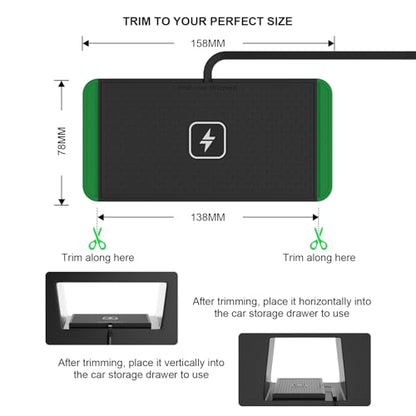 POLMXS 25W Wireless Charger Car Fast Wireless Charging Pad DIY Wireless Phone Charger Mat Compatible with iPhone 17/16(25W)/15/14/13/12(7.5W) (P21)