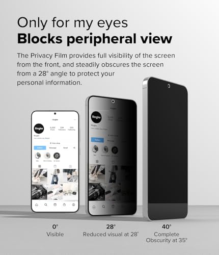 Ringke for Samsung Galaxy S25 / S24 Screen Protector [Easy Slide Privacy] - size: Galaxy S25 / S24