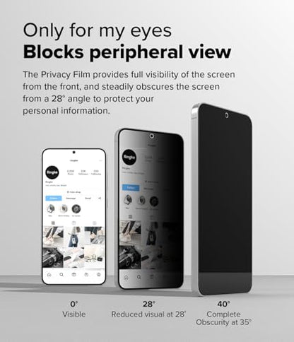 Ringke for Samsung Galaxy S25 Plus / S24 Plus Screen Protector [Privacy] - size: Galaxy S25 Plus / S24 Plus