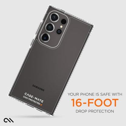 Case-Mate Tough Clear Samsung Galaxy S24 Ultra Case [16ft D3O Drop Protection] [Wireless Charging Compatible] Phone Case for Samsung Galaxy S24 Ultra 6.8", Slim, Anti Yellow, Anti Scratch Technology - color: D3O Clear