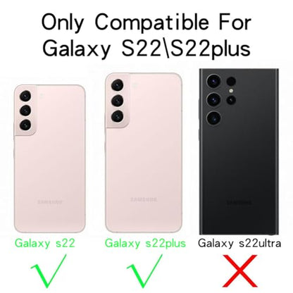 Bling Diamond Camera Lens Protector Compatible with Samsung Galaxy S22 ＆ Galaxy S22 Plus, Metal Glitter Gem Camera Cover，9H Tempered Glass lens full Screen Protector with 3D Rhinestone - size: Samsung Galaxy S22 ＆ Galaxy S22 Plus