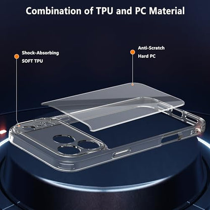 Anoowkoa Designed for iPhone 17 Pro Case 6.3" Anti Yellowing Clear Phone Case with（2 Pack ） Tempered Glass Screen Protector.9H Hardness Military Grade Protection Support Fingerprint Unlocking - color: iPhone 17 Pro