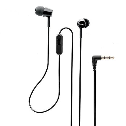 Sony MDREX155AP in-Ear Earbud Headphones with mic for Phone Call, Black - size: 1 Count