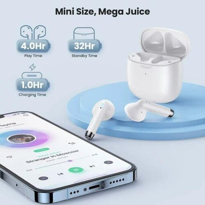 TWS Wireless Bluetooth 5.0 Earbuds with Charging Case for Unihertz Titan Slim in-Ear Earphones Headset with Mic and Touch Control - White