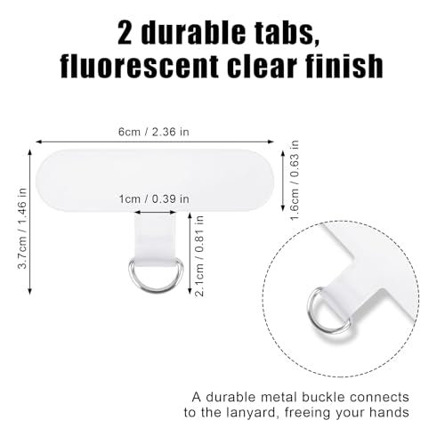 SAVITA Crossbody Phone Strap Tether Tab Heavy Duty Multifunctional Lanyard Patch Pad for Most Smartphones, Without Adhesive - color: Transparent