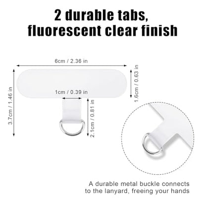 SAVITA Crossbody Phone Strap Tether Tab Heavy Duty Multifunctional Lanyard Patch Pad for Most Smartphones, Without Adhesive - color: Transparent
