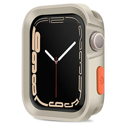 Amizee Rugged Case Compatible with Apple Watch Case Series 9/8/7 41mm SE 3/2/1 Series 6/5/4 40mm, Soft TPU Shockproof Bumper Drop Proof Protective Cover Compatible with iWatch - Starlight - color: Starlight, size: 40mm/41mm