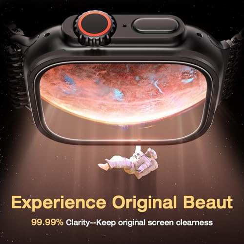 EGV 3 Pack for Apple Watch Ultra 3/Ultra 2/Ultra Screen Protector 49mm [Upgrade][Military Grade Protection] Top 9H+ HD Tempered Glass for iWatch Ultra 49mm with Auto-alignment Installation Frame