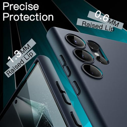JETech Slim Case for Samsung Galaxy S24 Ultra, Dark Blue | Camera Lens Protection, Soft TPU Design, Matte Finish, Shockproof Protection - color: Dark Blue, size: S24 Ultra
