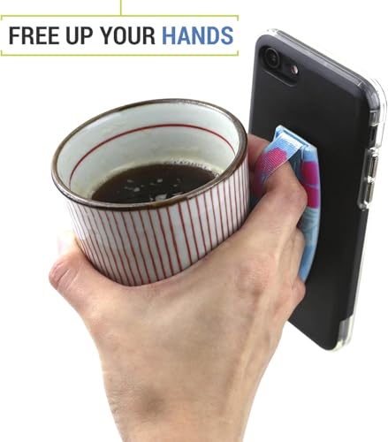 Gear Beast Universal Cell Phone Grip - Ultra Slim Elastic Finger Holder & Phone Stand - color: GrayMarble