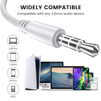 Wired Earbuds with Microphone,Wired Earphones in Ear Headphones HiFi Stereo - color: White, size: 1 pack
