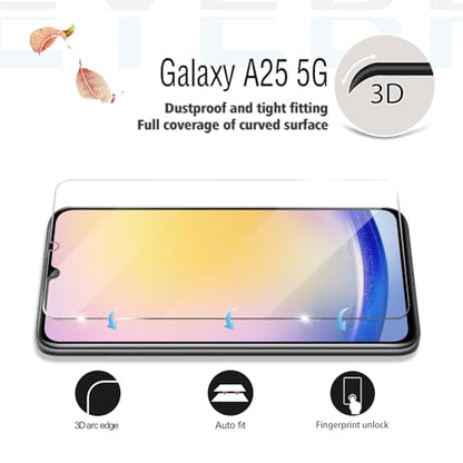 Galaxy A25 HD Clear Tempered Glass Screen Protector + Camera Lens Protectors, [2+2 Pack] [3D Glass] [Anti-Glare] [Bubble-Free] Screen Protector Glass For Samsung Galaxy A25 - size: Galaxy A25