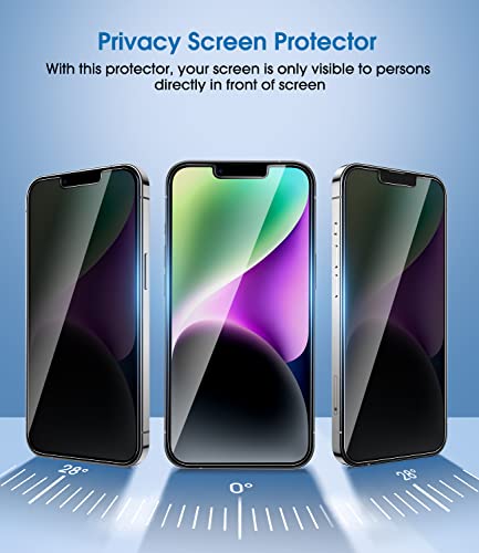 amFilm OneTouch for iPhone 14 Plus/13 Pro Max Privacy Screen Protector 6.7' - size: 14-6.7”