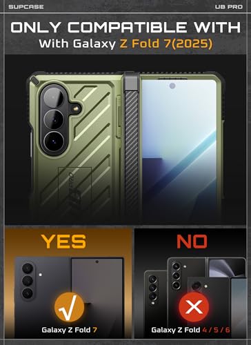SUPCASE for Samsung Galaxy Z Fold 7 Case with Built-in Kickstand, Guldan - color: Guldan
