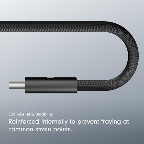 Beats 240W USB-C to USB-C Braided Cable, Fast Charging, Durable/Tangle Free, Compatible with Apple and Android Devices (3 m/10 ft) – Bolt Black - color: Bolt Black, size: 10 ft, style: USB-C to USB-C