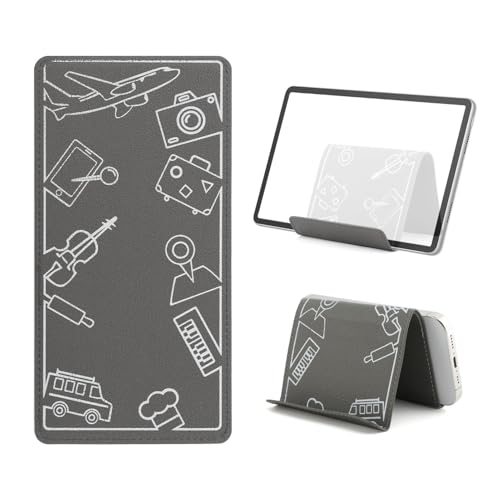 Airplane Phone Holder, Foldable Flexible Travel Phone Stand - color: Grey