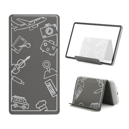 Airplane Phone Holder, Foldable Flexible Travel Phone Stand - color: Grey