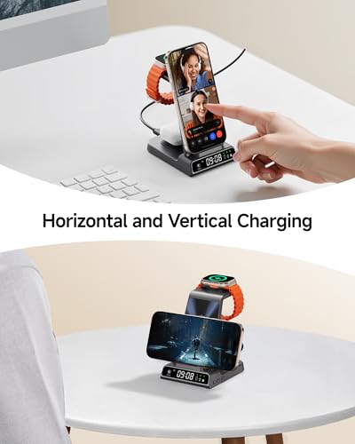 3 in 1 Wireless Charger for iPhone 8-18, Apple Watch Ultra 4/12, AirPods