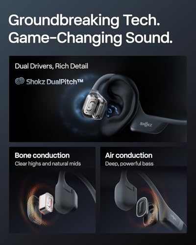 SHOKZ OpenRun Pro 2 Mini Bone Conduction Bluetooth Sport Headphones, Black - color: Black, size: Mini