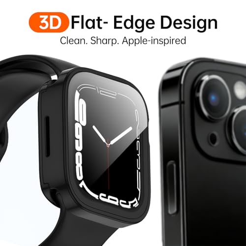 2-Pack Waterproof Case for 41mm Apple Watch Series 9/8/7 - color: Black/Ti, size: 41mm (Series 9/8/7)