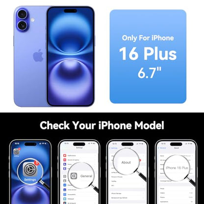 NEWDERY Battery Case for iPhone 16 Plus USB C Portable Charger Case 8000mAh | Portable Protective Power Bank CarPlay, Sync-Data Supported, Rechargeable Charger Case,6.7", Black - size: iPhone 16 Plus-8000mAh