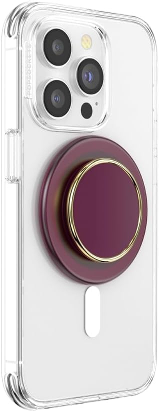 PopSockets Phone Grip for MagSafe, Magnetic Holder- Red Wine - color: Red Wine Enamel, style: MagSafe