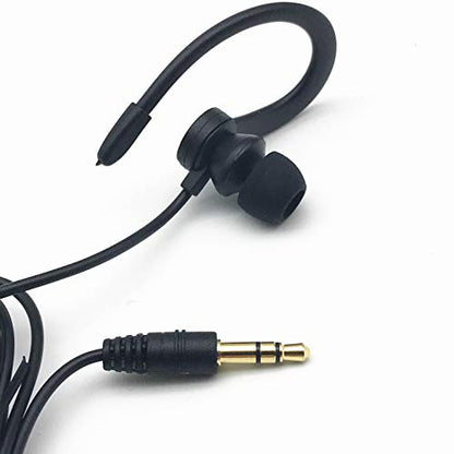 Single Side Earphone in-Ear Stereo to Mono Earbuds,3.5mm Plug Ear Hook Earpiece,Compatible Android Smartphones MP3 Players