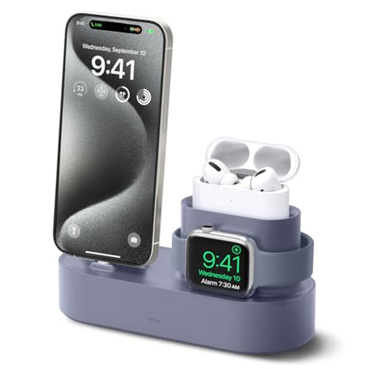 elago 3 in 1 Charging Station for iPhone, AirPods, AirPods Pro, Apple Watch - color: Lavender Grey