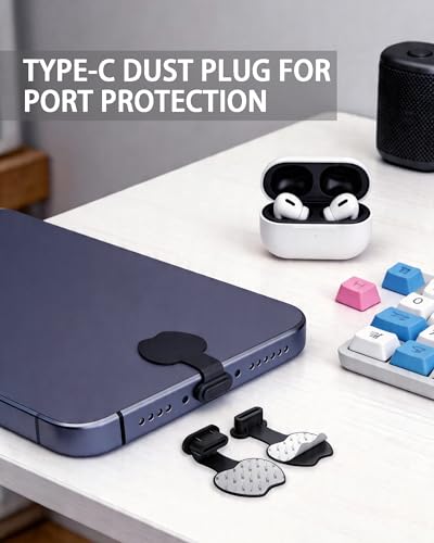 Type-C Dust Plug, 20-Pack Silicone USB C Port Cover & Plug Protectors