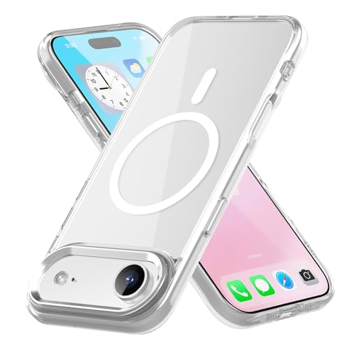 Case for iPhone Air Clear Magnetic Compatible with MagSafe [Anti Yellowing] Military Grade Protection TPU Bumper Shockproof Transparent Rugged Phone Case for iPhone 17 Air 6.5" Clear BC - color: Clear, size: iPhone Air 6.5"