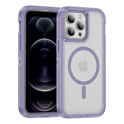 Magnetic for iPhone 13 Pro Max Case, Compatible with MagSafe, Shockproof Dustproof Drop Proof, Military Grade Double Layer Protection, Purple/Clear - color: Magnetic Purple/Clear, size: iPhone 13 PRO MAX
