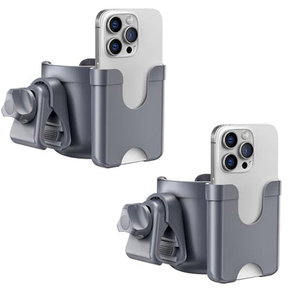 2-Pack Cup Holder for Walker: Wheelchair Cup Holder for Seniors and Adults - color: Gray-2