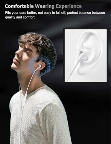 1Pack Wired Earphones with USB-C Connector for iPhone Headphones - size: 1Pack-USB-C