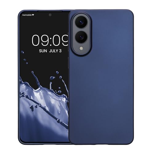 kwmobile Case Compatible with Samsung Galaxy S25 Edge Case - Soft Slim Metallic TPU Silicone Cover - Metallic Blue - color: metallic blue, size: Galaxy S25 Edge