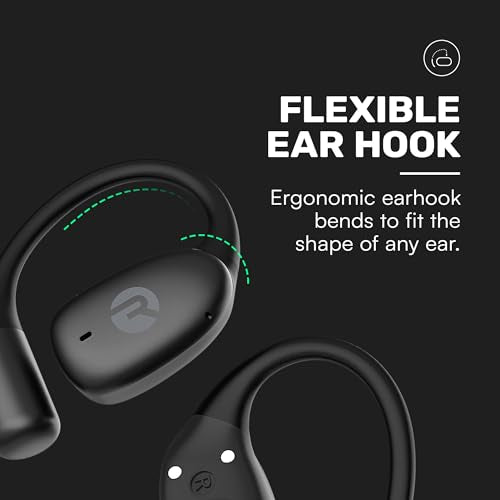 Raycon Essential Open Ear Earbuds – Open Ear Headphones, Earbuds Wireless Bluetooth, Sweat & Water-Resistant Earphones, Running Headphones with Ultra-Lightweight Design, 36 Hours Battery Life (Purple) - color: Purple