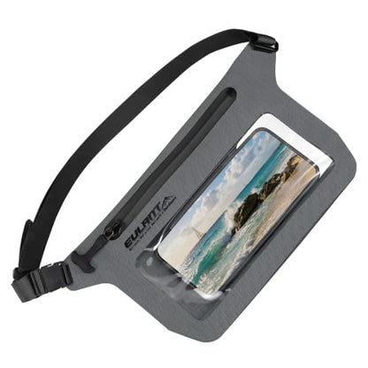 EULANT IPX8 Waterproof Phone Pouch,Reusable Fanny Pack Dry Bag | Fanny Pack Dry Bag with Screen Touch Sensitive for Beach Swimming,Boating,Kayaking,Rafting - color: Dark Gray, size: 1 PC