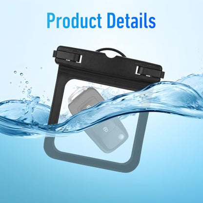 2 Pack Small Waterproof Pouch, Submersible Wallet for Swimming | Waterproof Key Fob Case Floating Keys Holder Pouch Holder for ID Badge Credit Card Money Coins License Water Surfing
