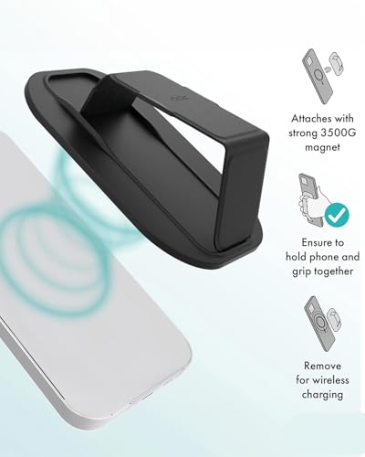 CLCKR for MagSafe Phone Grip Stand, Magnetic Phone Holder with Kickstand - color: Dark Blue