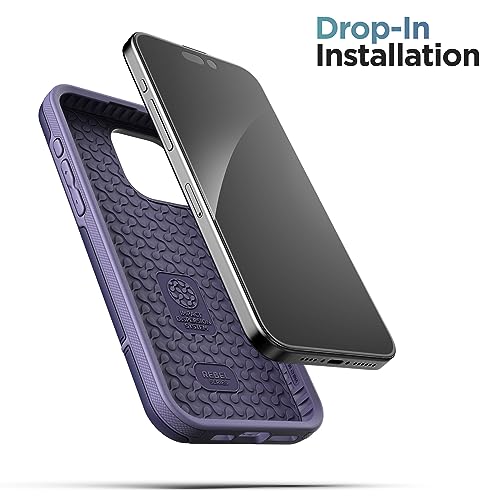 ENCASED Shockproof Case Compatible with iPhone 16 - Ultra Protective Heavy Duty Magnetic Phone Cover, Rebel Series (Purple, iPhone 15 Pro Max) - color: Purple, size: iPhone 15 Pro Max