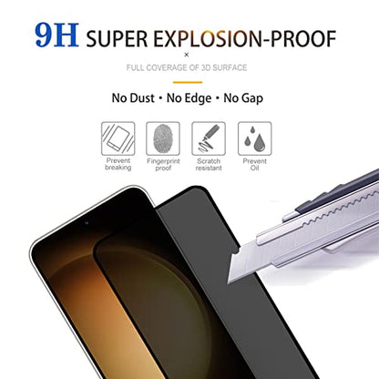 2 Pack Privacy Screen Protector for Samsung Galaxy S23 Plus/ S23+