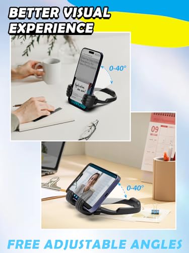 Stocking Stuffers for Teens Boys Men Kids Gifts Thumbs Up Lazy Phone Holder - color: Black