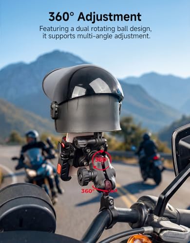 KEMIMOTO Motorcycle Phone Mount with Sun Hat, Fit for Bike, ATV, Scooter