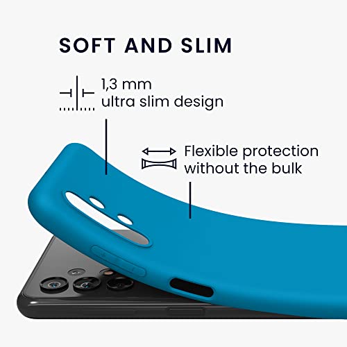 kwmobile Case Compatible with Samsung Galaxy A13 4G Case - Soft Slim Protective TPU Silicone Cover - Caribbean Blue - color: caribbean blue, size: Galaxy A13 4G