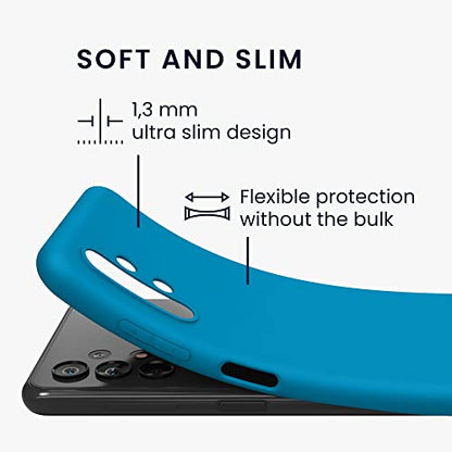 kwmobile Case Compatible with Samsung Galaxy A13 4G Case - Soft Slim Protective TPU Silicone Cover - Caribbean Blue - color: caribbean blue, size: Galaxy A13 4G