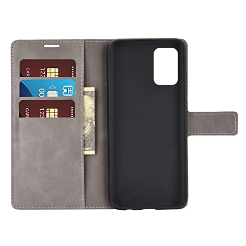 Flip Case for Samsung A03S Wallet PU Leather Magnetic Protective Cellphone Case for Samsung Galaxy A02S A025M A03S A037M Folio Book Cover with Stand (Gray) - color: Gray